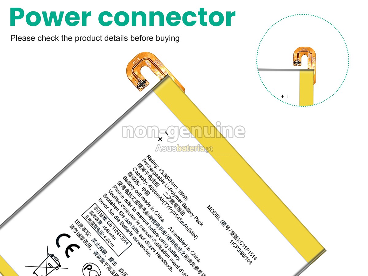 Bateria Asus C11P1514 compatível para portáteis