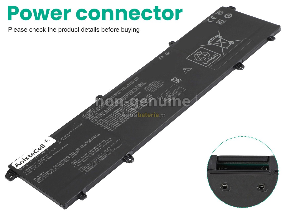 Bateria Asus VivoBook 15 X1504ZA-BQ092W compatível para portáteis