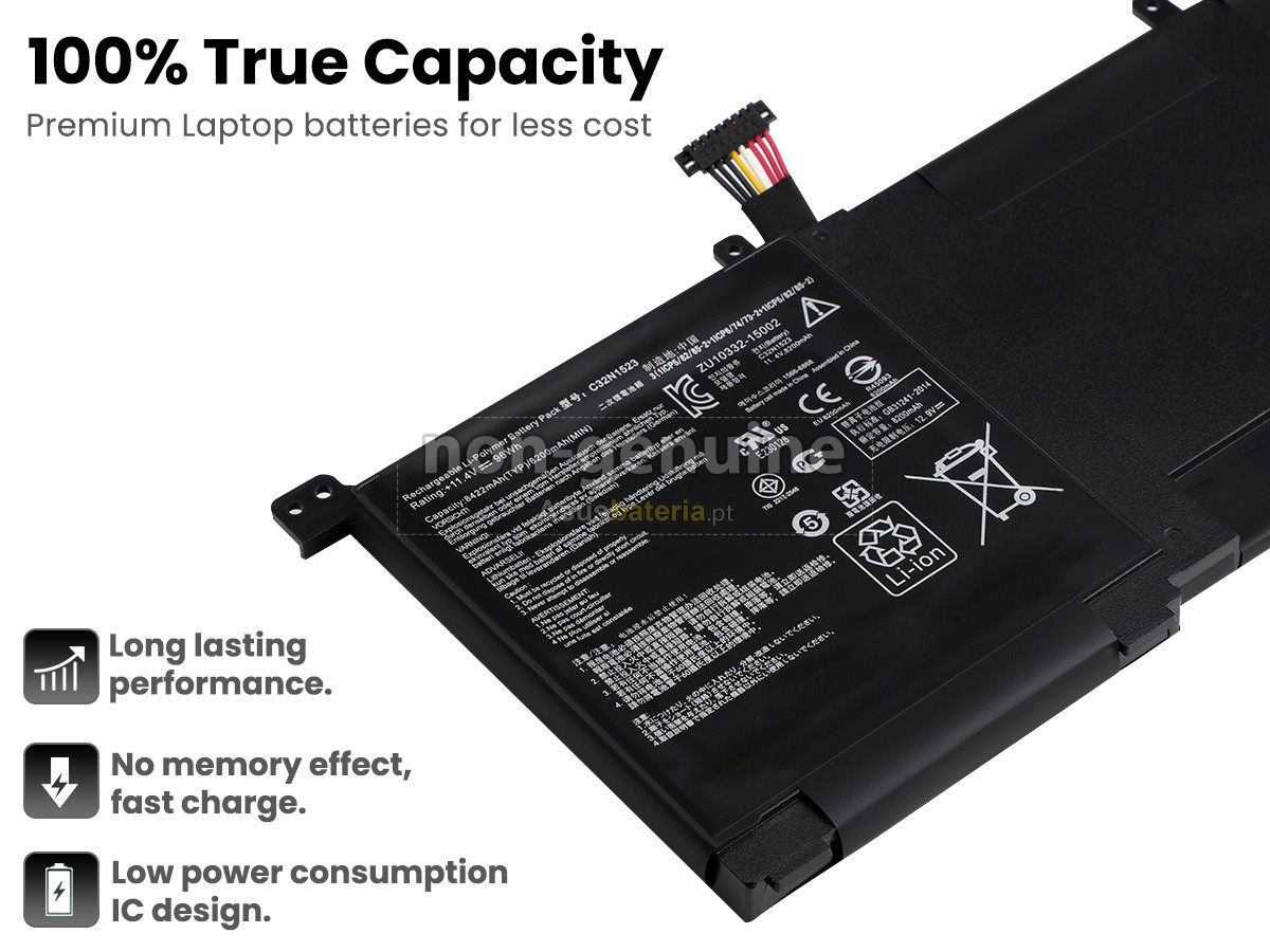 Bateria Asus 0B200-01250300 compatível para portáteis